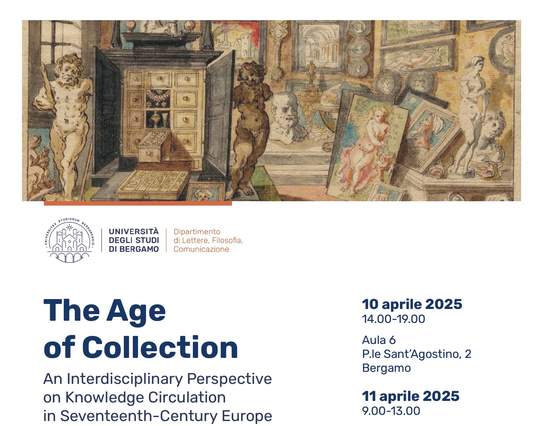 Convegno &quot;The Age of Collection. An Interdisciplinary Perspective on Knowledge Circulation in Seventeenth-Century Europe&quot;